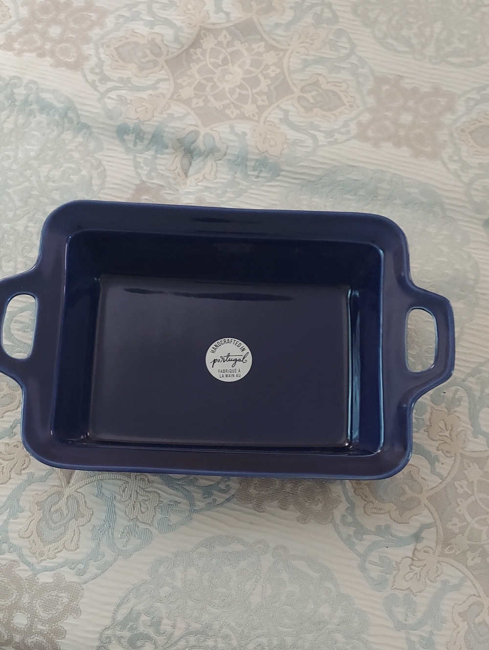 Portuguese Stoneware Rectangular Baking/Serving Dish - Deep Navy